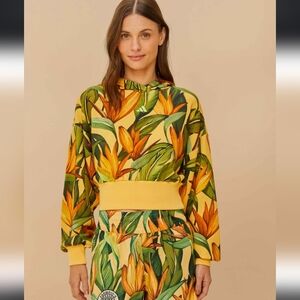 Farm Rio X Adidas Cropped Hoodie Toucans Small Bnwt